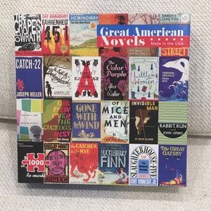 Great American Novels Puzzle, 1000 Pieces, EUC